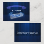 Carte De Visite bleu du DJ (Devant / Derrière)