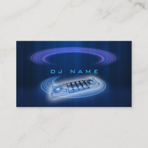 Carte De Visite Bleu du DJ