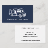 Carte De Visite Bleu du logo du camion de ravitaillement (Devant / Derrière)
