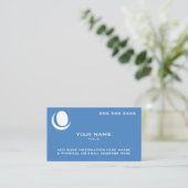 Carte De Visite Bleu du logo personnalisé (Debout devant)