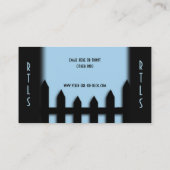 Carte de visite Bleu du paysage du service de pelo (Dos)