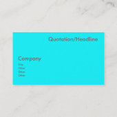 Carte De Visite bleu électrique (Dos)