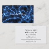 Carte De Visite Bleu électrique (Devant / Derrière)