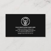 Carte De Visite Bleu Électrique Éclair Argent (Dos)