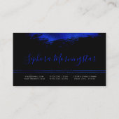 Carte De Visite Bleu électrique Peinture à huile métallique (Dos)