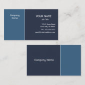 Carte De Visite Bleu élégant (Devant / Derrière)