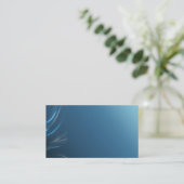 Carte de visite bleu élégant (Debout devant)