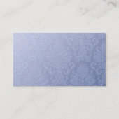Carte de visite bleu élégant de damassé et de (Dos)
