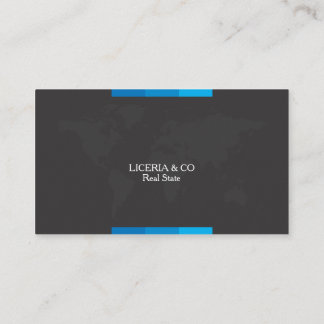 Carte De Visite Bleu élégant d'entreprise