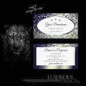 Carte De Visite Bleu élégant Parties scintillant d'étincelle en ar