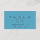 Carte De Visite Bleu élégant professionnel (Dos)