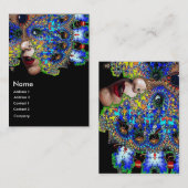 Carte De Visite bleu EPHÉMERAL jaune rouge noir (Devant / Derrière)