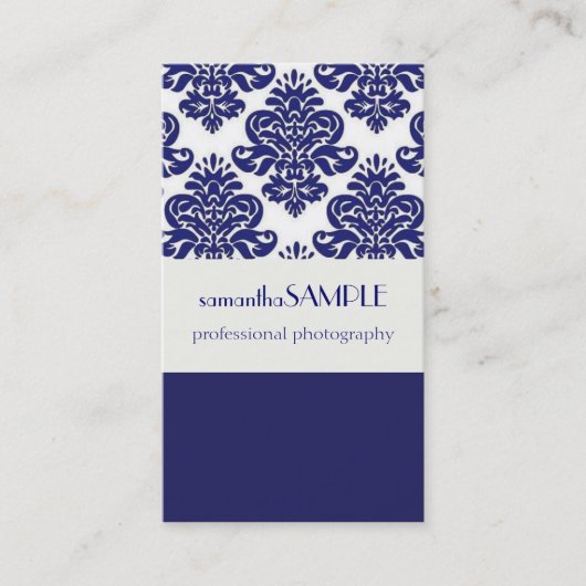 Carte De Visite Bleu et blanc (Devant)