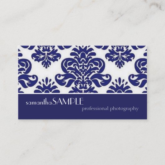 Carte De Visite Bleu et blanc (Devant)