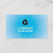 Carte De Visite Bleu et blanc chic moderne (Dos)
