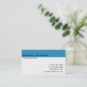 Carte de visite bleu et blanc de bicyclette (Debout devant)