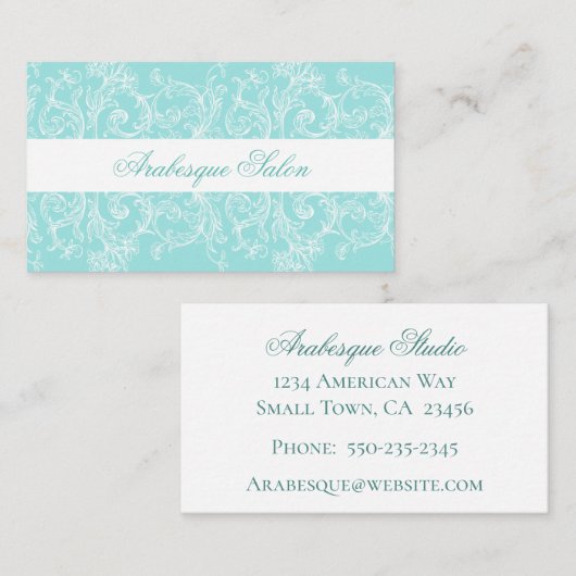 Carte de visite bleu et blanc orange (Devant / Derrière)