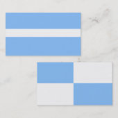 CARTE DE VISITE Bleu et blanc pour bébé ajustable (Devant / Derrière)