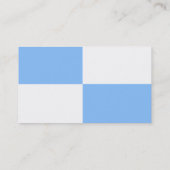 CARTE DE VISITE Bleu et blanc pour bébé ajustable (Dos)