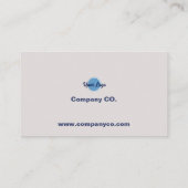 Carte de visite bleu et bronzage moderne (Dos)