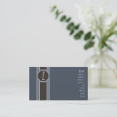 Carte de visite bleu et Brown simple (Debout devant)