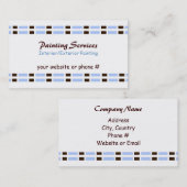 Carte De Visite Bleu et chocolat Design de lien moderne (Devant / Derrière)