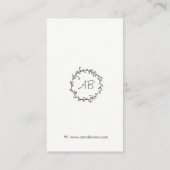 Carte De Visite Bleu et couronne (Dos)