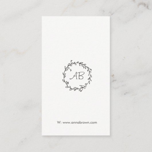 Carte De Visite Bleu et couronne (Dos)