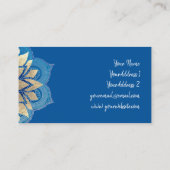 Carte De Visite bleu et faux or (Dos)