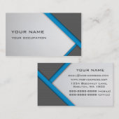Carte De Visite Bleu et gris (Devant / Derrière)
