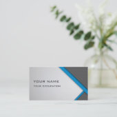 Carte De Visite Bleu et gris (Debout devant)