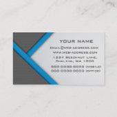 Carte De Visite Bleu et gris (Dos)