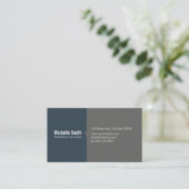 Carte De Visite Bleu et gris (Debout devant)
