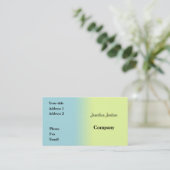 Carte De Visite Bleu et jaune (Debout devant)