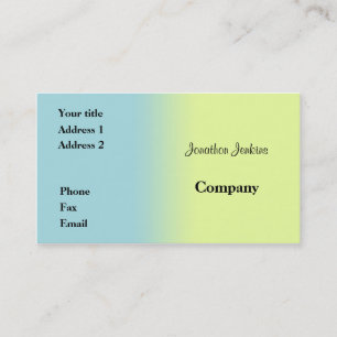 Carte De Visite Bleu et jaune