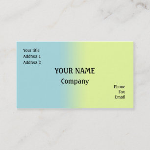 Carte De Visite Bleu et jaune