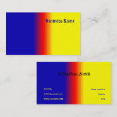 Carte De Visite Bleu et jaune (Devant / Derrière)