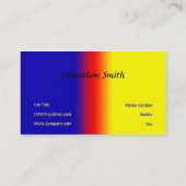 Carte De Visite Bleu et jaune (Dos)