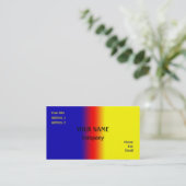 Carte De Visite Bleu et jaune (Debout devant)