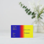 Carte De Visite Bleu et jaune (Debout devant)