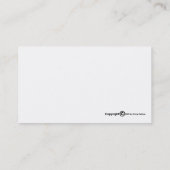 Carte de visite bleu et jaune de pom-pom girl (Dos)