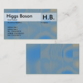 Carte De Visite Bleu et marron clair (Devant / Derrière)