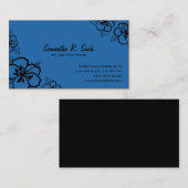 Carte de visite bleu et noir de ketmie (Devant / Derrière)