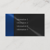 Carte De Visite Bleu et noir de luxe métal (Dos)