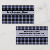 Carte de visite bleu et noir de plaid (Devant / Derrière)