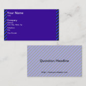 Carte De Visite Bleu et noir mince (Devant / Derrière)