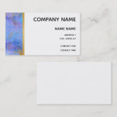 Carte De Visite Bleu et or et séparateur de lignes d'or (Devant / Derrière)