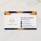 Carte De Visite Bleu Et orange (Dos)