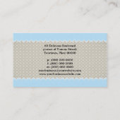 Carte De Visite Bleu et pois doux (Dos)