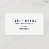 Carte de visite bleu et pourpre de texture (Dos)